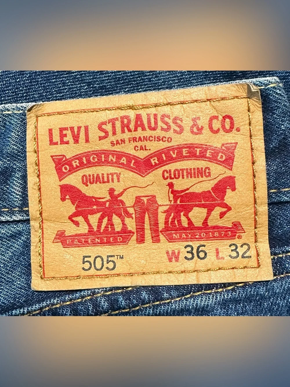 Levi's Men's Straight Jeans in Dark Blue Denim 36X32